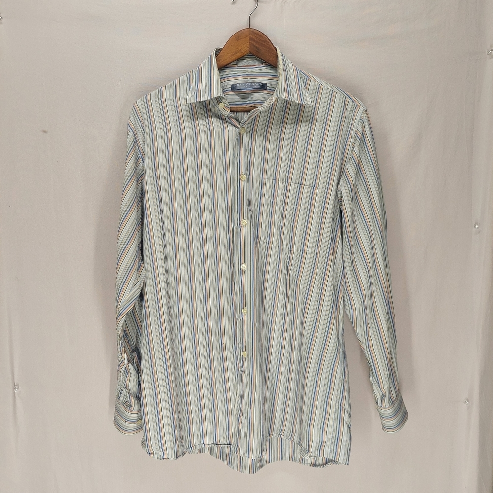 Forsyth of Canada color striped dress shirt 100% combed cotton